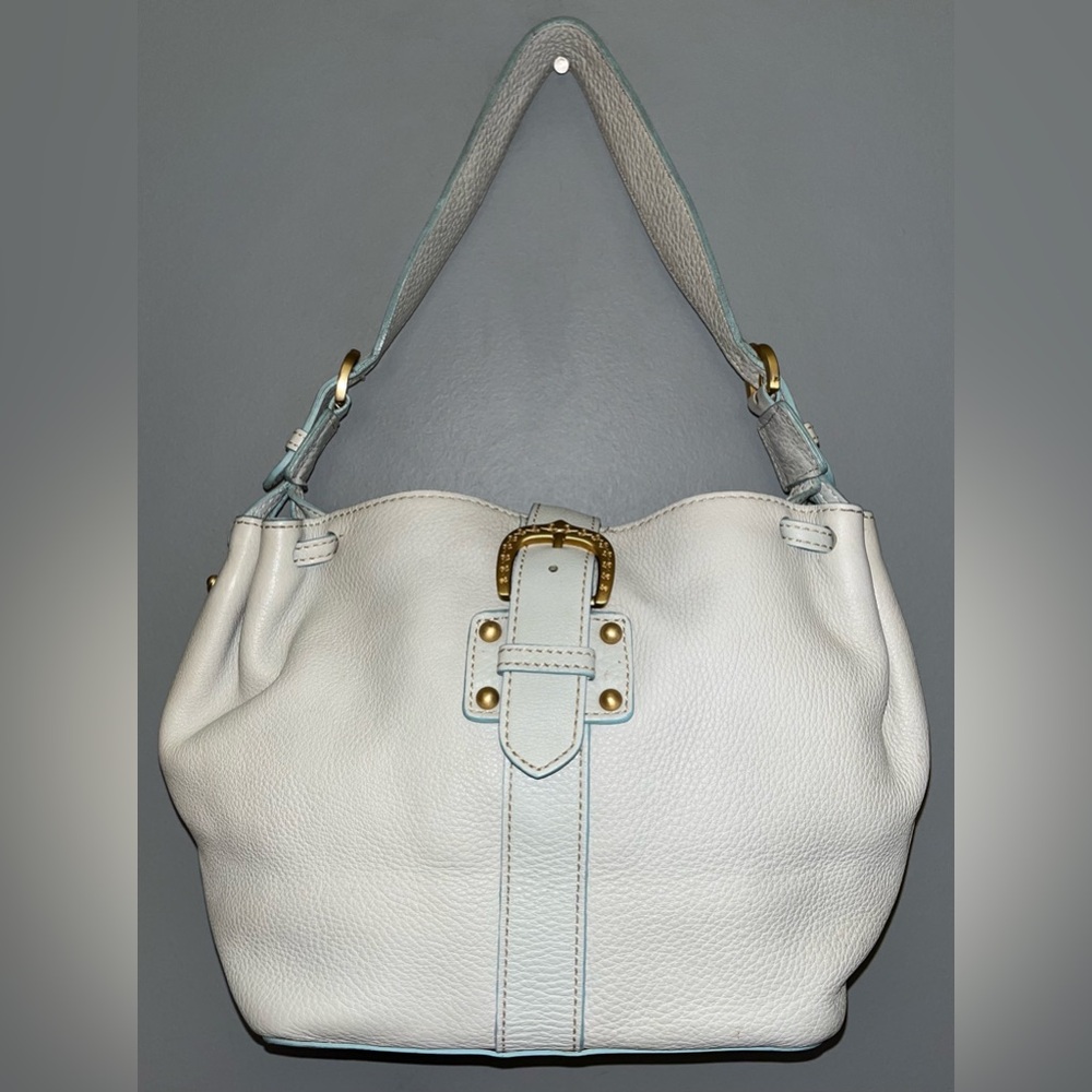 Dooney & Bourke Elegant Light Blue Demi Hobo Leather Shoulder Bag